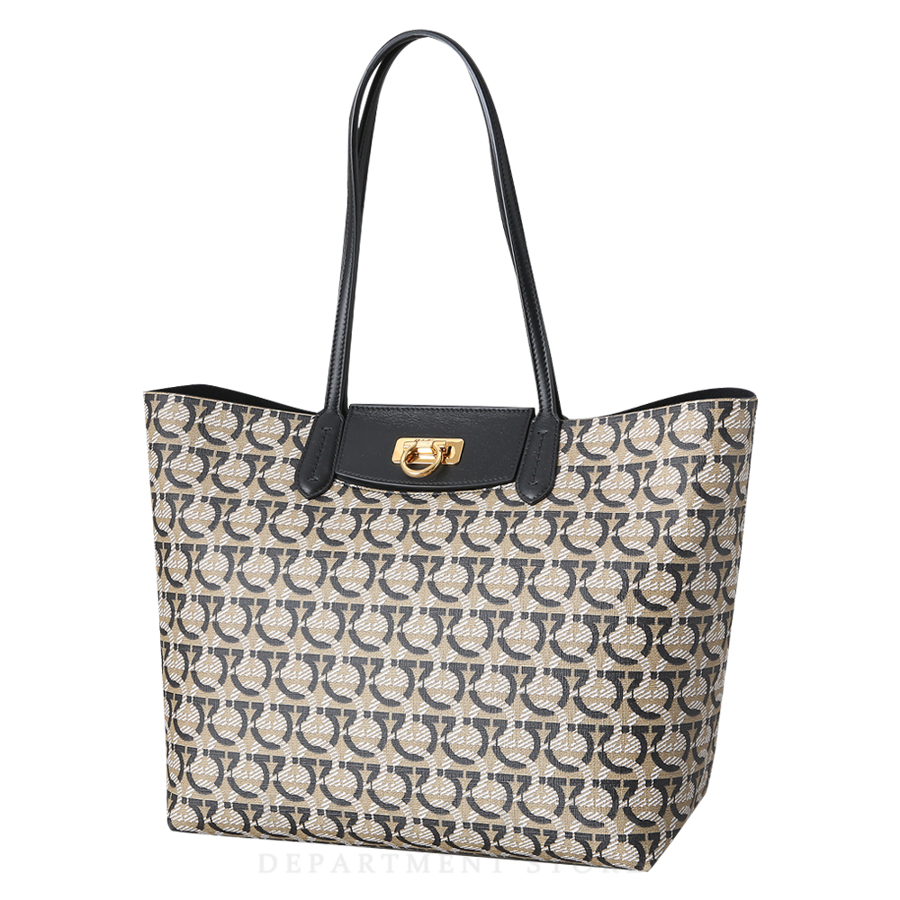 FERRAGAMO(USED)페레가모 간치니 샌드 토트백